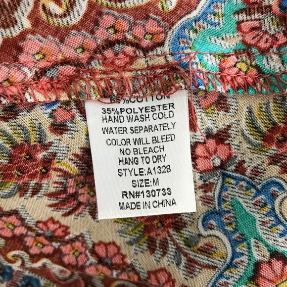 Umgee Dress Brown Multicolored Boho Size M - Picture 7 of 8